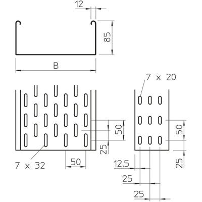 OBO Bettermann 6057209 Kabelgoot (l x b x h) 3 m x 200.00 mm x 85.00 mm 3 m