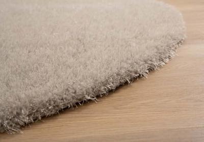 Tapeso Ovaal hoogpolig vloerkleed velvet - Posh lichtzilver - 280x380