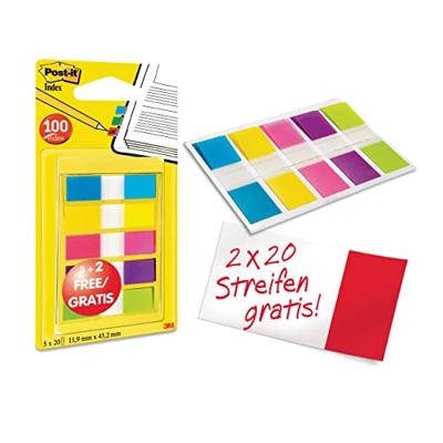 Post-it Index Smal geassorteerde kleuren, 3 + 2 tabs gratis