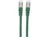 Intellinet 740715 RJ45 Netwerkkabel, patchkabel CAT 6A S/FTP 1.00 m Groen Folie afscherming, Afscherming gevlochten, Afgeschermd, Halogeenvrij 1 stuk(s) - thumbnail