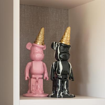 Richmond Decoratie 'Icebear' 40cm hoog, kleur Zwart