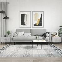 Salontafels 2 st 50x50x40 cm bewerkt hout betongrijs - thumbnail