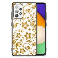 Samsung Galaxy A52 | A52s (5G/4G) Bloemen Hoesje Gouden Bloemen - thumbnail