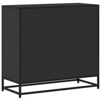 Boekenkast 80,5x35x76 cm bewerkt hout zwart - thumbnail