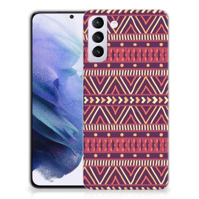 Samsung Galaxy S21 Plus TPU bumper Aztec Paars Samsung Galaxy S21 Plus TPU bumper Aztec Paars