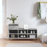 VidaXL Schoenenkast 102x36x60 cm bewerkt hout betongrijs - thumbnail