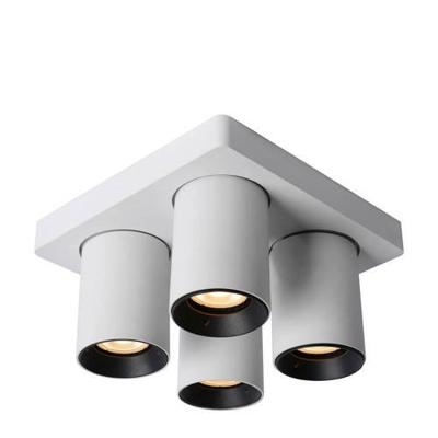 Lucide NIGEL - Plafondspot - LED Dim to warm - GU10 - 4x5W 2200K/3000K - Wit Lucide NIGEL - Plafondspot - LED Dim to warm - GU10 - 4x5W 2200K/3000K - Wit
