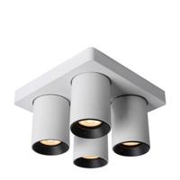 Lucide NIGEL - Plafondspot - LED Dim to warm - GU10 - 4x5W 2200K/3000K - Wit - thumbnail