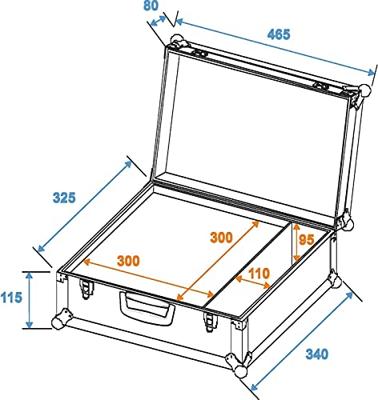 Omnitronic K-1 flightcase met plukschuim 425x300x140 mm - thumbnail