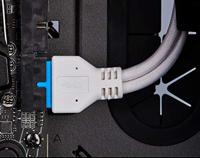 Corsair Premium verlengkabel voor voorpaneel, met ommanteling, zwart - thumbnail