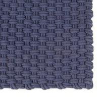 Vloerkleed rechthoekig 180x250 cm katoen marineblauw - thumbnail
