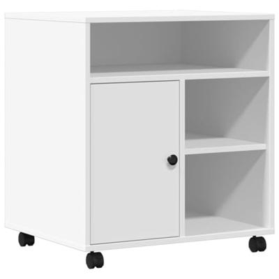 VidaXL Printerkastje met wielen 60x50x67 cm wit VidaXL Printerkastje met wielen 60x50x67 cm wit
