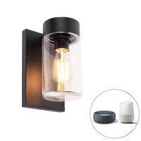 QAZQA Smart buitenwandlamp zwart IP44 incl. Wifi ST64 - Jarra - thumbnail