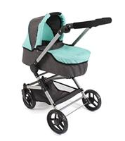 Combi-poppenwagen Fides 3-in-1 - Antraciet Mint - thumbnail