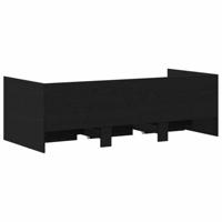 Dagbedframe met lades Zwart eiken 90 x 190 cm Bewerkt hout - thumbnail