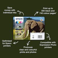 Epson C13T24314022 10ml 500pagina's Zwart inktcartridge - thumbnail