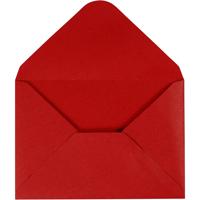 Creativ Company Enveloppen, afmeting envelop 11,5x16 cm, 110 gr, rood, 10 stuk/ 1 doos - thumbnail
