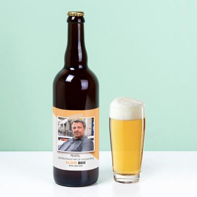 Gepersonaliseerde bierfles (750ml) met foto