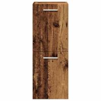 4-delige Badkamermeubelset bewerkt hout oud houtkleurig - thumbnail