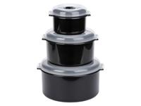 LIVARNO home Set magnetronbakjes met deksel (Zwart) - thumbnail