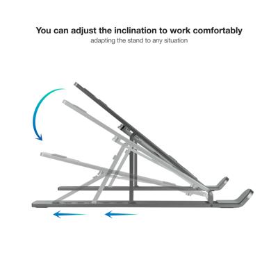 Notebook-standaard TooQ TQLRS0033-AL-G Grijs