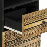 Badkamerkast 38x33,5x160 cm massief mangohout - thumbnail