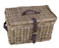 Dr Rieten v-ager mand xl grijs met deksel 50x40x30 - thumbnail