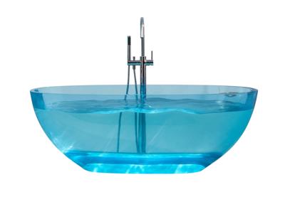 Best Design Vrijstaand Ligbad 170x78x56 cm Resin Transparant Blauw