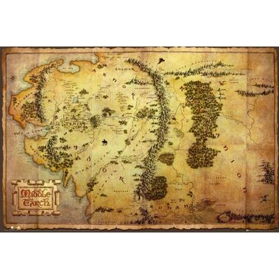 The Hobbit Map Poster 91.5x61cm The Hobbit Map Poster 91.5x61cm