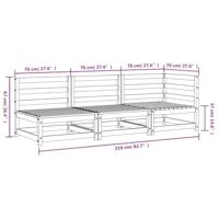 Tuinbank 3-zits gempregneerd grenenhout - thumbnail