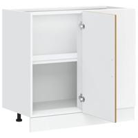 Keuken onderkast Lyon bewerkt hout artisanaal eikenkleur - thumbnail