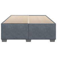 Bedframe zonder matras 160x200 cm fluweel donkergrijs - thumbnail