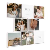 Wandpanelen met foto of naam - Vierkant - 8 stuks - thumbnail