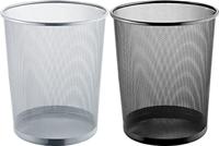 Helit the circle network H2518595 Prullenbak 15 l (Ø x h) 265 mm x 280 mm Metaal Zwart 1 stuk(s) - thumbnail