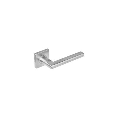 Intersteel Deurkruk Hoek 90° plat op vierkant rozet dubbel geveerd - RVS