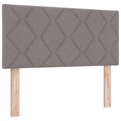 Stoffen Hoofdbord Geometrisch met hoofdeinde Taupe 90 cm Stof - thumbnail