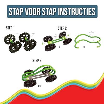 Clics Spaghetteez bendy buggy flexibele bouwstaafjes, 34dlg.