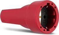 REV 0512159555 Koppeling met randaarde Rubber 250 V Donkerrood IP20 - thumbnail