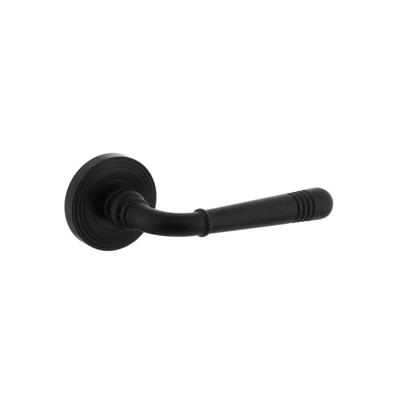 Intersteel Deurkruk Helena op rozet ø54x9mm met rillen Mat zwart