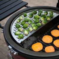Kamado Joe halfrond lasergesneden rvs grillrooster (vis & groente) (roestvrij staal) - thumbnail