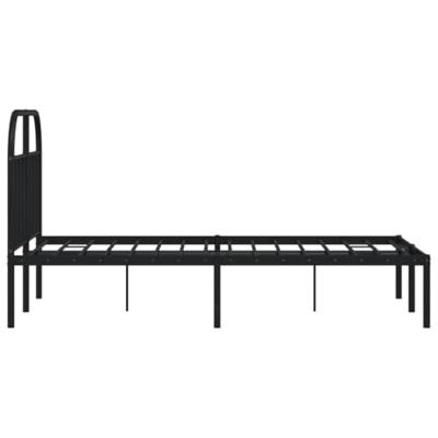 Bedframe met hoofdbord metaal zwart 120x200 cm Bedframe met hoofdbord metaal zwart 120x200 cm
