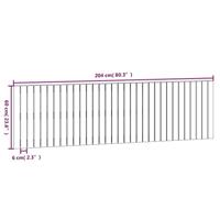 Wandhoofdbord 204x3x60 cm massief grenenhout honingbruin - thumbnail