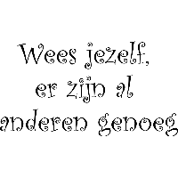Wees jezelf - Muursticker - thumbnail
