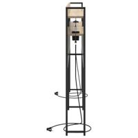 Opberghoofdbord met plank Sonoma eiken 180 cm Bewerkt hout - thumbnail