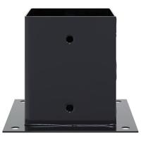 Spokkels vierkant 4 st 101x101 mm gepoedercoat staal antraciet - thumbnail