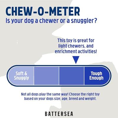 Battersea voerbal hart rubber blauw - thumbnail
