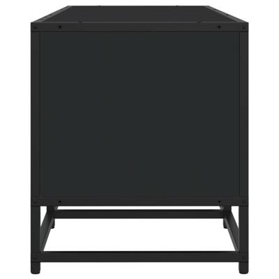 Tv-meubel 180x35x41 cm bewerkt hout zwart - thumbnail