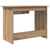 Bureau artisanaal eikenkleurig 100 x 50 x 76 cm Bewerkt hout - thumbnail