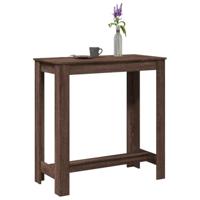 Bartafel 102x50x103,5 cm bewerkt hout bruin eikenkleurig - thumbnail