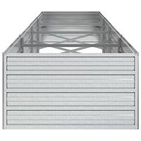 Plantenbak verhoogd 320x80x45 cm gegalvaniseerd staal zilver - thumbnail